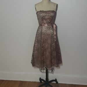 Bcbg max azria cocktail lace dress, ribbon, tulle